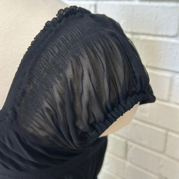 Vintage City Triangles Mesh Textured Dress Small - Picture 5 of 11